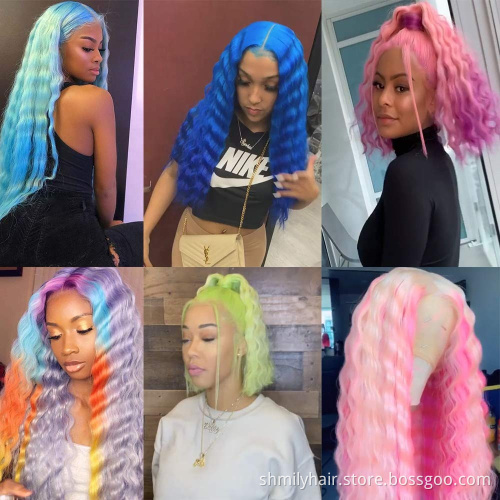 Shmily 150% 180% Density HD Full Lace Human Hair Wigs For Black Women,Wholesale Brazilian Virgin Hair Transparent Lace Front Wig